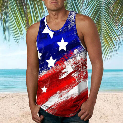 Flag Quick Dry Sport Tank Tops für Gymnastik, Athletik, Fitness, Laufen, Training, Strand Ärmellose Shirts Sport Tanks