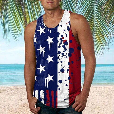 Flag Quick Dry Sport Tank Tops für Gymnastik, Athletik, Fitness, Laufen, Training, Strand Ärmellose Shirts Sport Tanks