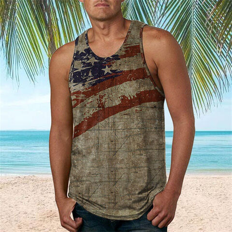 Flag Quick Dry Sport Tank Tops für Gymnastik, Athletik, Fitness, Laufen, Training, Strand Ärmellose Shirts Sport Tanks