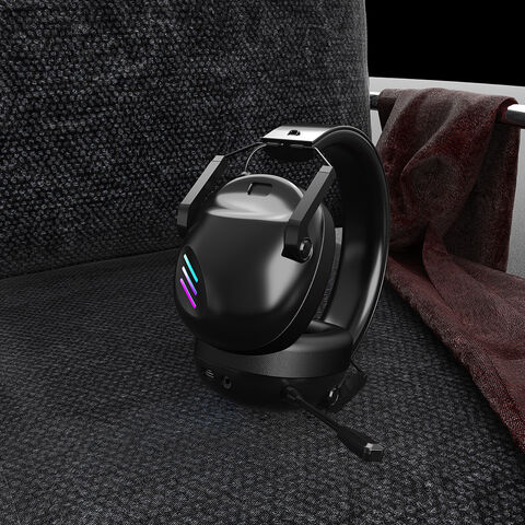 Auscultadores Over-Ear com Banda Bluetooth Estéreo Gamer RGB para Jogos