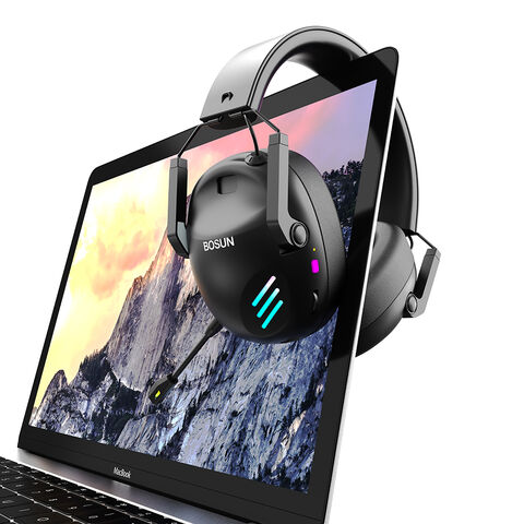 Auscultadores Over-Ear com Banda Bluetooth Estéreo Gamer RGB para Jogos
