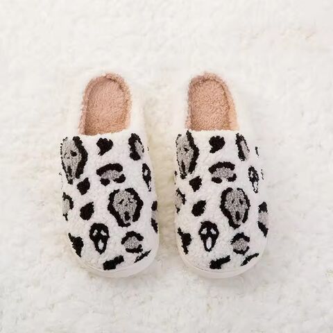 Zapatillas de Halloween personalizadas para el hogar, diseño de felpa, zapatillas de invierno peludas y suaves para casa, zapatillas cálidas de invierno de felpa suave