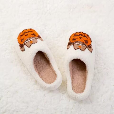 Zapatillas de Halloween personalizadas para el hogar, diseño de felpa, zapatillas de invierno peludas y suaves para casa, zapatillas cálidas de invierno de felpa suave