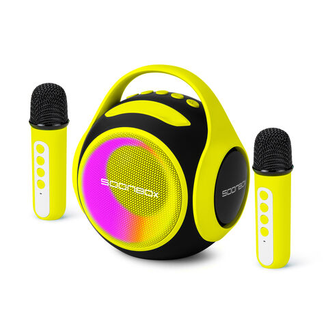 Altavoz De Karaoke Portátil Con 2 Micrófonos Inalámbricos | 80W, Luces LED, Bluetooth 5.0 | Ideal Para Fiestas Y Reuniones