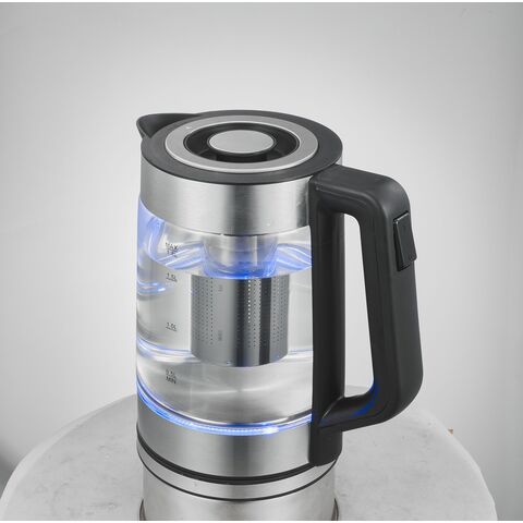 1,8L Elektrischer Heißwasserkocher aus Glas mit 360-Grad-Drehfuß, Kabelloser elektrischer Glaskocher für Hotel und Haushalt