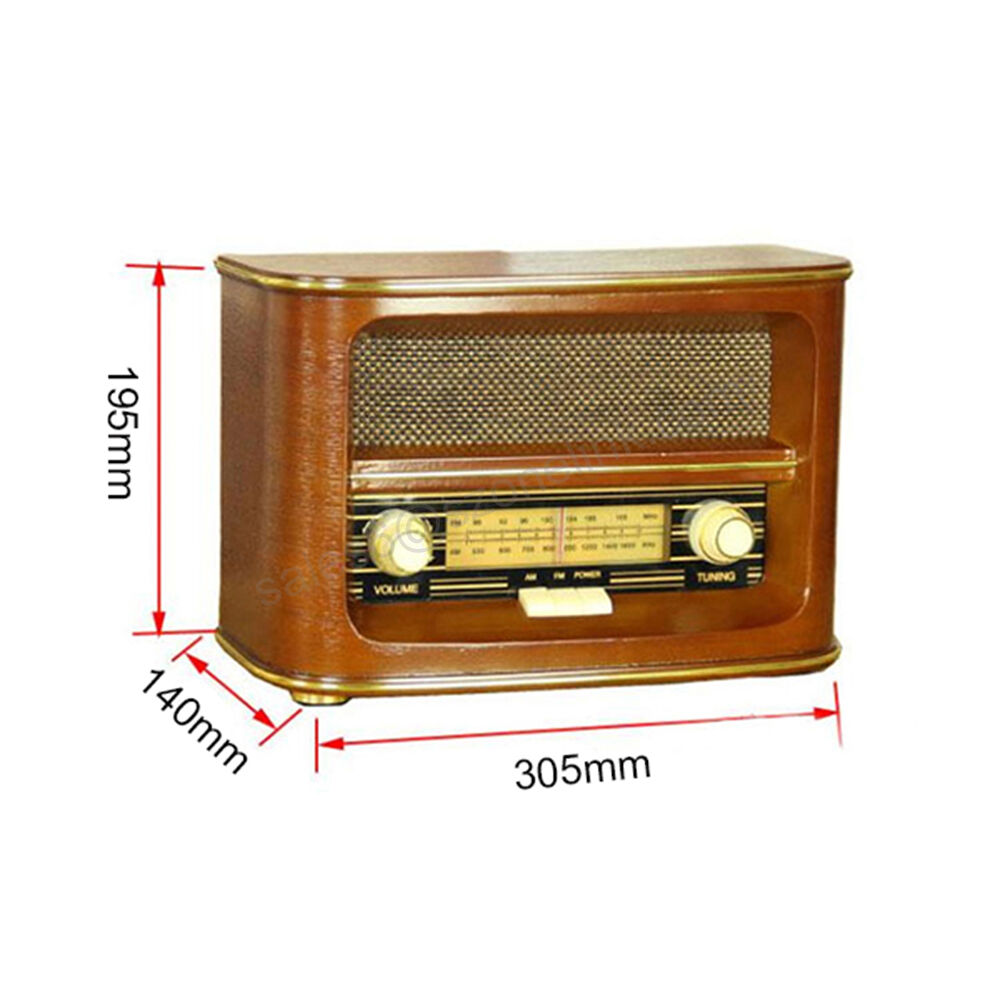 Nostalgic Wooden Pigtail Antenna Am Fm Radio With Bluetooth, Fm Radio ...