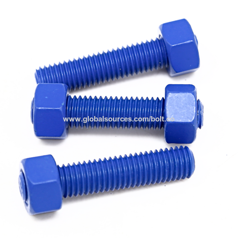 Espárrago roscado PTFE 2H API20E ASTMA193 B16 B7 L71 L43 con recubrimiento de fluoropolímero Xylan1424 para la industria petrolera