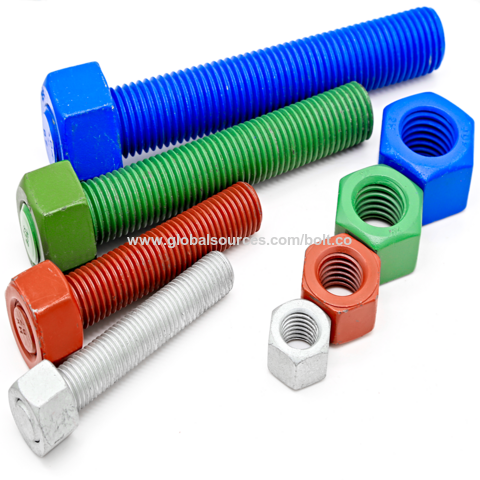 Espárrago roscado PTFE 2H API20E ASTMA193 B16 B7 L71 L43 con recubrimiento de fluoropolímero Xylan1424 para la industria petrolera