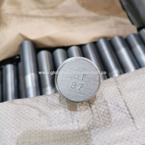 Espárrago roscado PTFE 2H API20E ASTMA193 B16 B7 L71 L43 con recubrimiento de fluoropolímero Xylan1424 para la industria petrolera