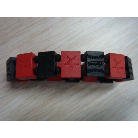 Pulsera elástica unisex con dije de madera natural para hombre y mujer - Venta al por mayor