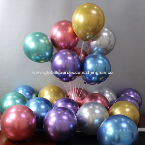 Fabrikpreis Bestseller biologisch abbaubarer Chrom Metallic Latex Ballon, Spielzeugballon, Folienballon, Geburtstagsfeier Dekorationsballon