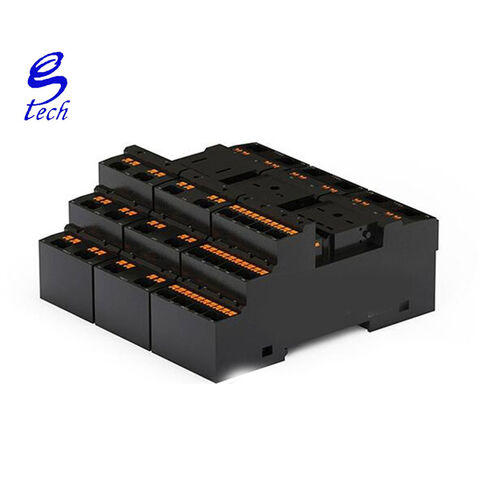RYFA14PU Base de inserción directa para relé de película delgada con 5 pines/8 pines/8 pines grandes, tipo riel, DC 24V AC 220V - Base para relé industrial
