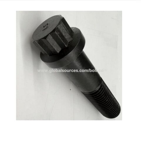 Parafuso de flange de aço carbono grau 10.9 M12*50, rosca completa, 12 pontos - Alta Resistência para Indústria