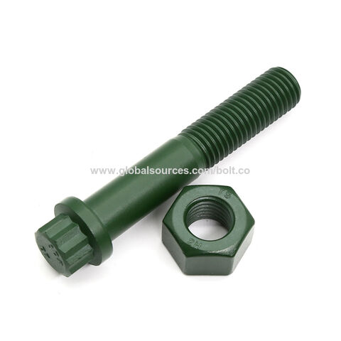 Parafuso de flange de aço carbono grau 10.9 M12*50, rosca completa, 12 pontos - Alta Resistência para Indústria