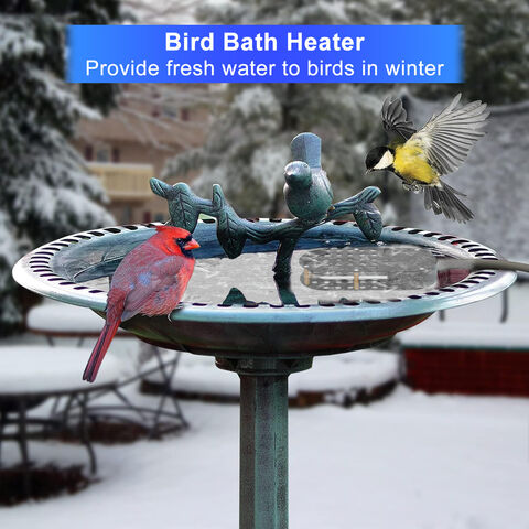 Descongelador Automático para Baño de Aves BSV con Control Termostático - Calentador para Bebederos de Aves para Jardín, Césped y Patio