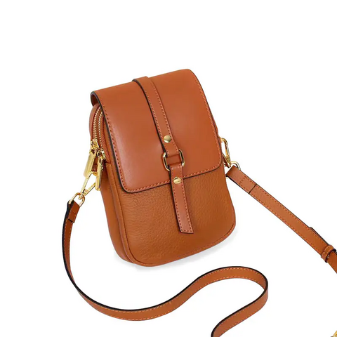 Petit sac à bandoulière mignon, porte-monnaie pour téléphone portable, portefeuille léger en cuir PU de luxe, étui de téléphone spacieux