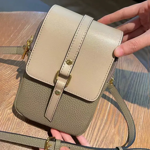 Petit sac à bandoulière mignon, porte-monnaie pour téléphone portable, portefeuille léger en cuir PU de luxe, étui de téléphone spacieux