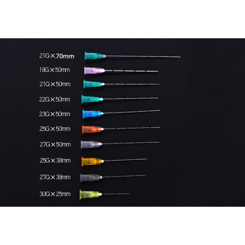 Sterile medizinische Mikrokanüle Feine Nadel 18G 22G 25G 38mm 50mm 70mm stumpfe Kanüle für injizierbares Hyaluron
