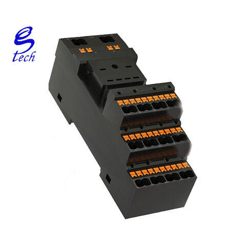 RYFA14PU Base de inserción directa para relé de película delgada con 5 pines/8 pines/8 pines grandes, tipo riel, DC 24V AC 220V - Base para relé industrial