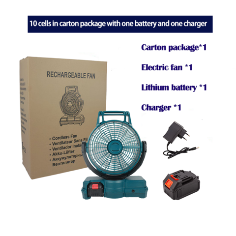 Ananke Tools Ventilateur électrique Li-ion DC AC à double usage, rechargeable pour la maison, la voiture, le camping en plein air, ventilateur électrique à trois vitesses