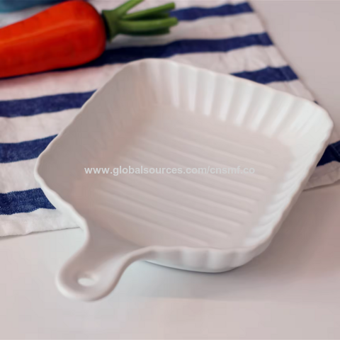 Moderne Antihaft-Keramikglasur Auflaufform Lasagne Backformen mit Griff Backgeschirr Set für Zuhause Hotel Restaurant