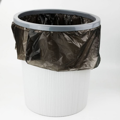 Bolsas de basura biodegradables, negras, degradables, planas, ecológicas, compostables y desechables