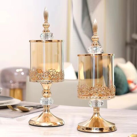 Nordischer Luxus Kristall Bonbonbehälter Glas Vorratsglas mit Deckel Blumendesign Klarer Snackbehälter für Party Hochzeitsdekoration