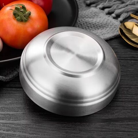 Cuencos de Acero Inoxidable 304 de Doble Pared para Arroz, Ensalada, Fideos, Frutas, Cereales, Snacks y Salsas - Resistentes y Dorados