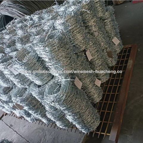 Alambre de púas galvanizado al por mayor, torsión inversa/doble para cercas