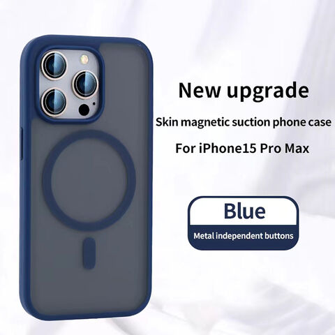 Capa 2 em 1 Magnética Fosca TPU PC para iPhone 15 14 13 Pro Max com Acessórios para Celular