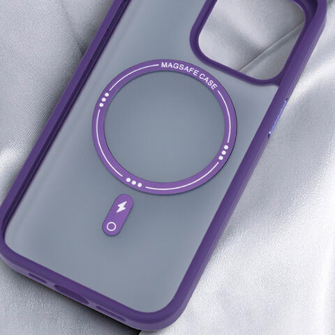 Capa 2 em 1 Magnética Fosca TPU PC para iPhone 15 14 13 Pro Max com Acessórios para Celular