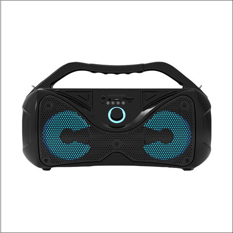 Altavoces Bluetooth portátiles dobles de 4 pulgadas con luz LED RGB para fiestas de karaoke al aire libre
