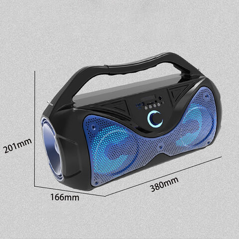 Altavoces Bluetooth portátiles dobles de 4 pulgadas con luz LED RGB para fiestas de karaoke al aire libre