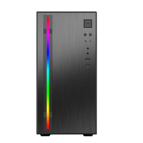 Gabinete de PC Atx OEM / ODM Torre Completa Computador de Escritório Ventoinha RGB Painel LCD Frontal de Plástico Transparente Super Gabinete de Computador Desktop