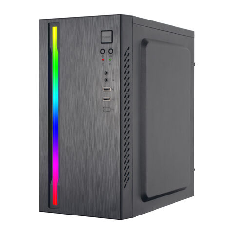 Gabinete de PC Atx OEM / ODM Torre Completa Computador de Escritório Ventoinha RGB Painel LCD Frontal de Plástico Transparente Super Gabinete de Computador Desktop