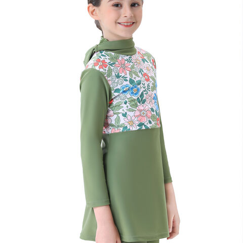 WOO Mädchen Muslimische Bademode Baby Schwimmen Lange Badeanzüge Islamische Kinder Arabischer Islam Strandbekleidung Kinder Badeanzüge Burkinis Surf Hosen