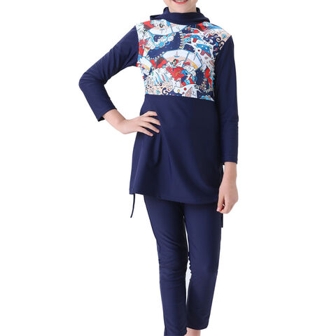 WOO Mädchen Muslimische Bademode Baby Schwimmen Lange Badeanzüge Islamische Kinder Arabischer Islam Strandbekleidung Kinder Badeanzüge Burkinis Surf Hosen