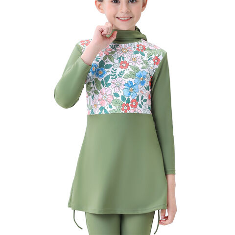 WOO Mädchen Muslimische Bademode Baby Schwimmen Lange Badeanzüge Islamische Kinder Arabischer Islam Strandbekleidung Kinder Badeanzüge Burkinis Surf Hosen