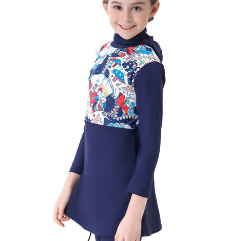WOO Mädchen Muslimische Bademode Baby Schwimmen Lange Badeanzüge Islamische Kinder Arabischer Islam Strandbekleidung Kinder Badeanzüge Burkinis Surf Hosen