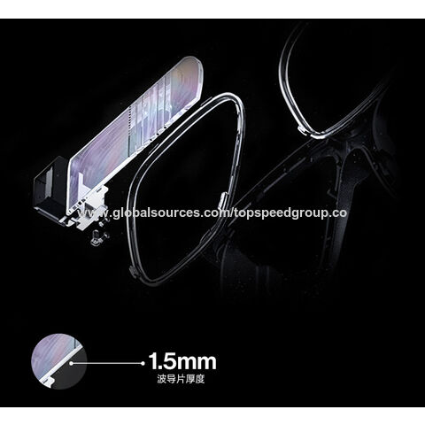 Gafas de traducción inteligente en tiempo real con proyección de pantalla, navegación, Bluetooth y aviso de traducción.