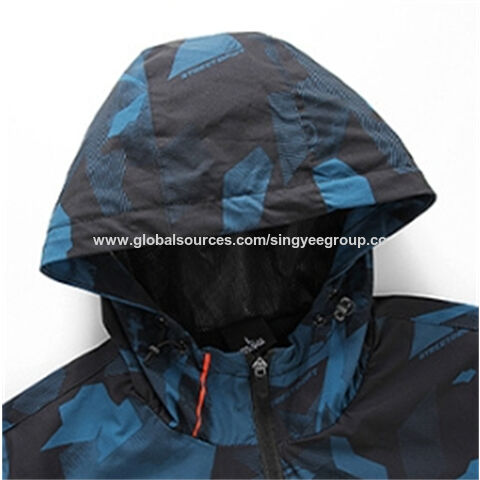 Chaqueta de Montaña para Hombre Primavera y Otoño, Cortavientos Fino, Casual, de Secado Rápido, con Capucha para Deportes al Aire Libre