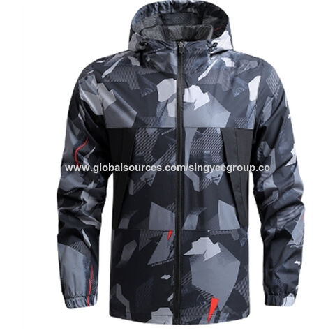 Chaqueta de Montaña para Hombre Primavera y Otoño, Cortavientos Fino, Casual, de Secado Rápido, con Capucha para Deportes al Aire Libre