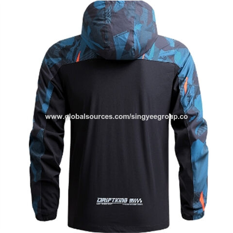 Chaqueta de Montaña para Hombre Primavera y Otoño, Cortavientos Fino, Casual, de Secado Rápido, con Capucha para Deportes al Aire Libre