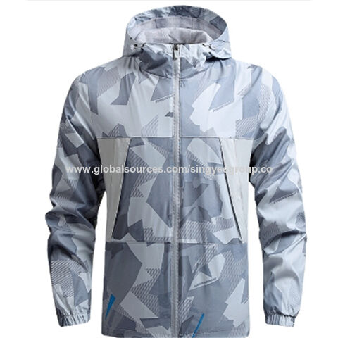 Chaqueta de Montaña para Hombre Primavera y Otoño, Cortavientos Fino, Casual, de Secado Rápido, con Capucha para Deportes al Aire Libre