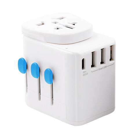 Universeller Reiseadapter mit PD-Schnellladung über USB, BS8546 CB IEC60884 CE FCC Rohs-zertifiziert