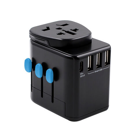 Hersteller Universal-Reiseadapter mit USB PD-Schnellladung, BS8546 CB IEC60884 CE FCC Rohs-zertifiziert