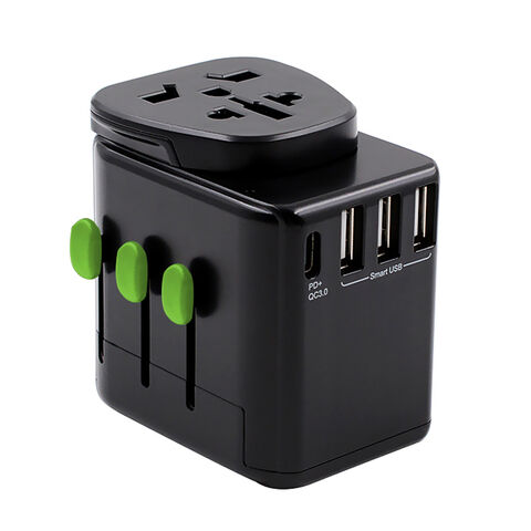 Hersteller Universal-Reiseadapter mit USB PD-Schnellladung, BS8546 CB IEC60884 CE FCC Rohs-zertifiziert