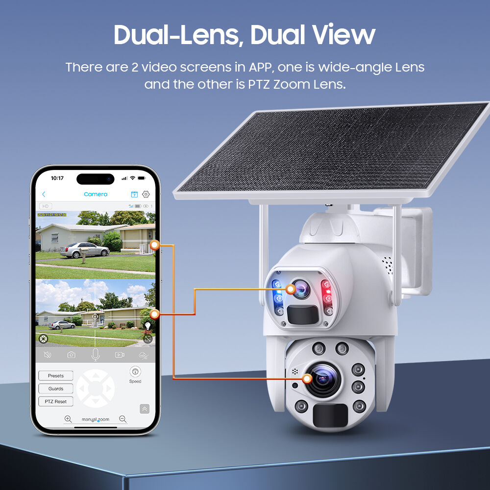 Oem Odm 36x Zoom 3k 6mp Dual Ptz Camera 4g Gsm Metal Outdoor Solar ...