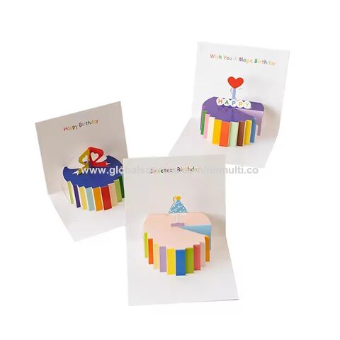 Carte de vœux d'anniversaire pop-up 3D créative haut de gamme, cadeau mignon pour la fête des enseignants, carte de vœux manuscrite