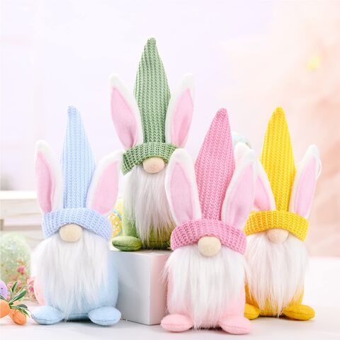 Osterhasen-Wichtel, handgefertigt, Oster-Wichtel-Dekor, schwedischer Tomte-Elf, Plüsch-Wichtel, Ostergeschenke, Osterdekorationen